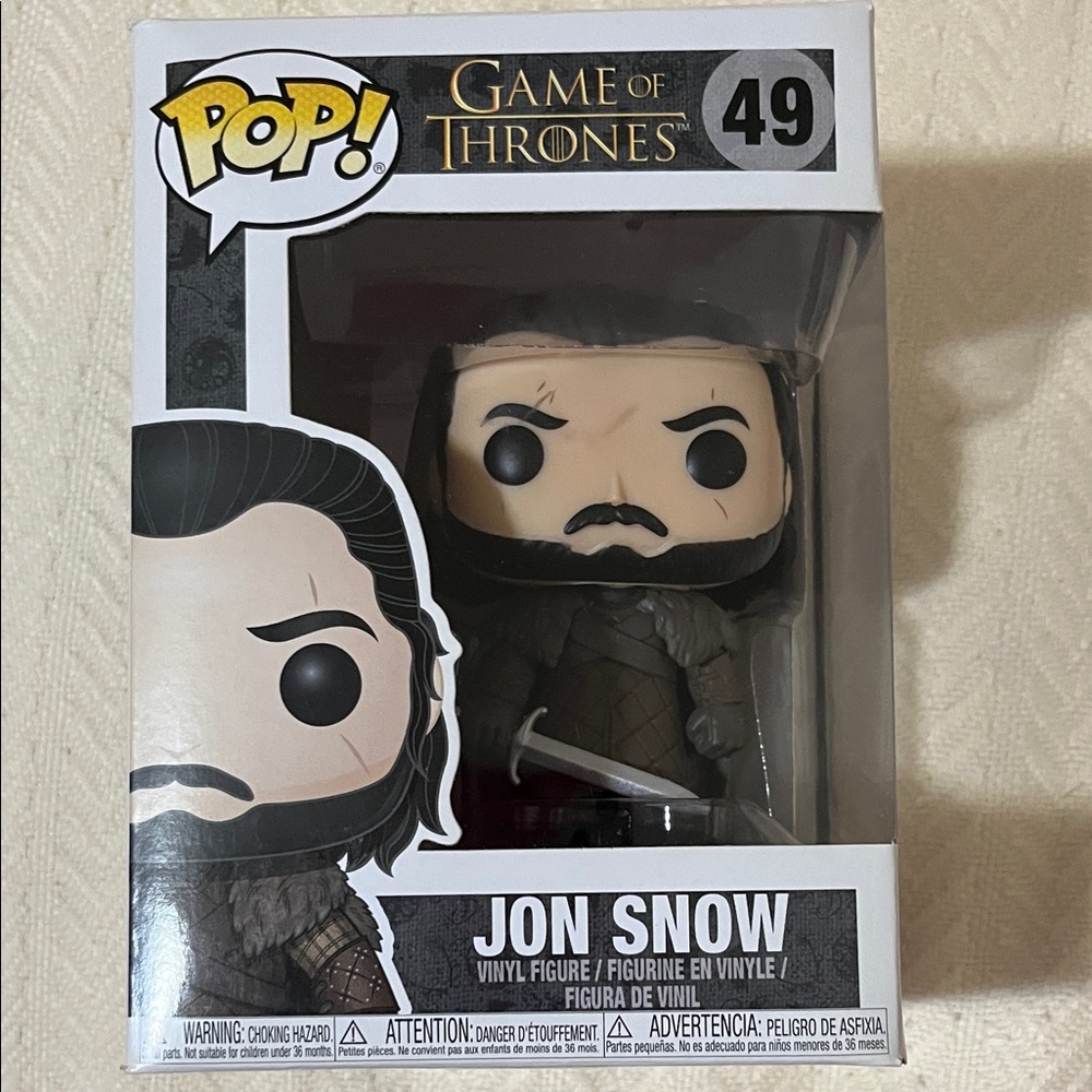 Funko Pop! Game of Thrones Jon Snow Figure - Black and White